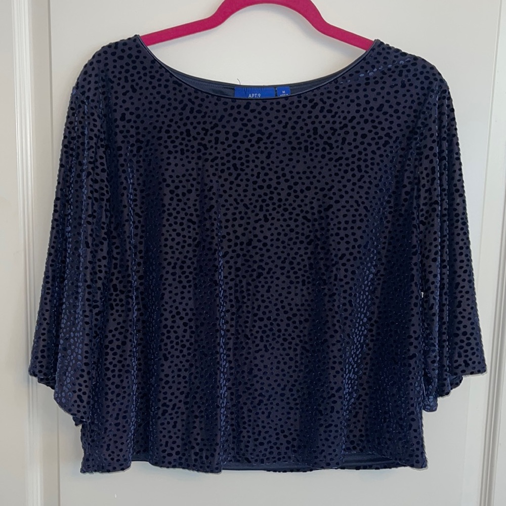 APT.9 Blouse Navy Blue Size M